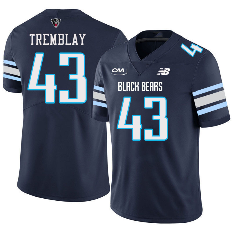 Maine Black Bears #43 Samuel Tremblay College Football Jerseys,Uniforms-Navy